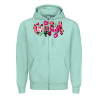 Seafoam Valentine's Day mama Zipper Hoodie - FaDigitalArtStudio