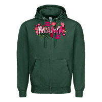Sports Green Valentine's Day mama Zipper Hoodie - FaDigitalArtStudio
