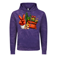 Cloud Purple christmas santa claus peace hand Vintage Hoodie - Jasminsmagicworld