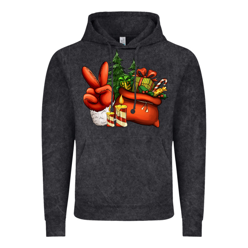Christmas Santa Claus Peace Hand Vintage Hoodie by Jasminsmagicworld | Teevron