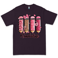 Plum valentine's day teacher life pencils Premium Tee - MaliasSmallBusiness