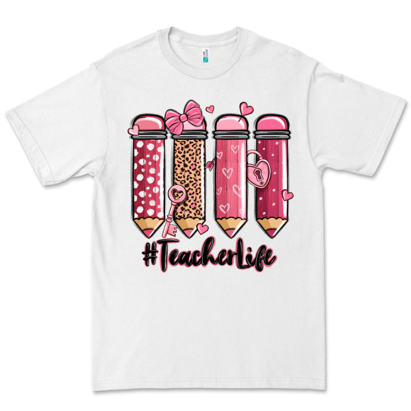 Valentine's Day Teacher Life Pencils Premium Tee by MaliasSmallBusiness | Teevron
