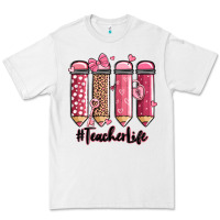 White valentine's day teacher life pencils Premium Tee - MaliasSmallBusiness