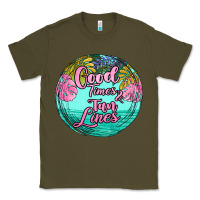 Army Green good times and tan lines Classic Tee - JahusDesignShop