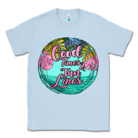 Dusty Blue good times and tan lines Classic Tee - JahusDesignShop