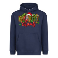 Navy christmas granny claus Heavyweight Hoodie - FaDigitalArtStudio