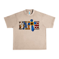 French Oak faith  th of july cross Urban Heavy Tee - Jasminsmagicworld