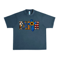 Midnight Navy faith  th of july cross Urban Heavy Tee - Jasminsmagicworld