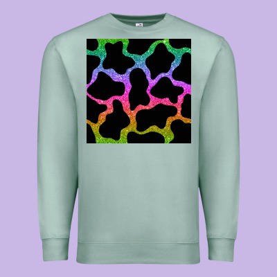 Cow Glitter Seamless Pattern Premium Sweatshirt Designed By Bundleandbundleshop