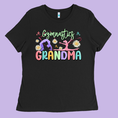 Gymnastics Grandma Ladies Tee Designed By Maliassmallbusiness