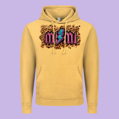 Leopard Mimi Lightning Vintage Hoodie Designed By Ranaportraitstore