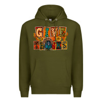 Army Green Give Thanks Thanksgiving Premium Hoodie - FaDigitalArtStudio