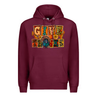 Burgundy Give Thanks Thanksgiving Premium Hoodie - FaDigitalArtStudio
