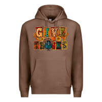 Chestnut Give Thanks Thanksgiving Premium Hoodie - FaDigitalArtStudio