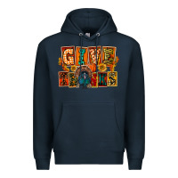 Navy Give Thanks Thanksgiving Premium Hoodie - FaDigitalArtStudio