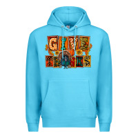 Ocean Blue Give Thanks Thanksgiving Premium Hoodie - FaDigitalArtStudio