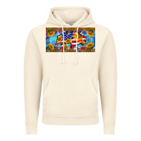 Vintage Artic bison amerıcan flag  license plate template Vintage Hoodie - BarkalooDesign