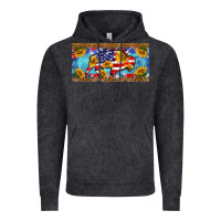 Vintage Black bison amerıcan flag  license plate template Vintage Hoodie - BarkalooDesign