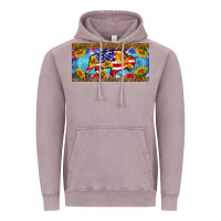 Vintage Zinc bison amerıcan flag  license plate template Vintage Hoodie - BarkalooDesign