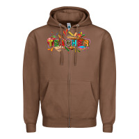 Chestnut Cinco de mayo Teacher Zipper Hoodie - FaDigitalArtStudio