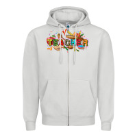 Dove Grey Cinco de mayo Teacher Zipper Hoodie - FaDigitalArtStudio