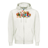 Oatmeal Heather Cinco de mayo Teacher Zipper Hoodie - FaDigitalArtStudio