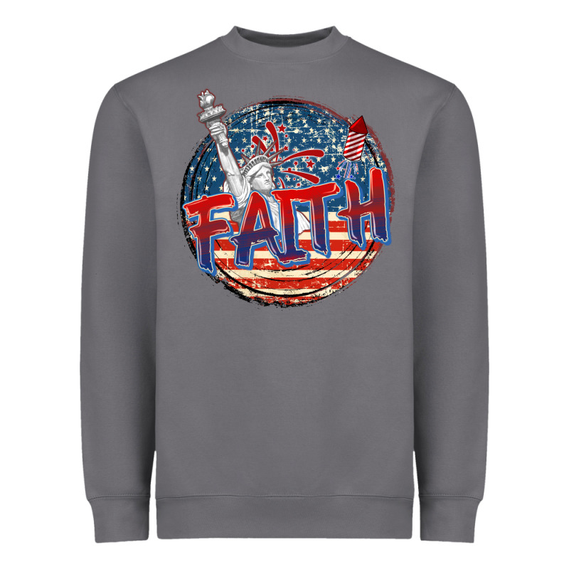 Faith Usa Heavyweight Sweatshirt by CowGirlArtShop | Teevron