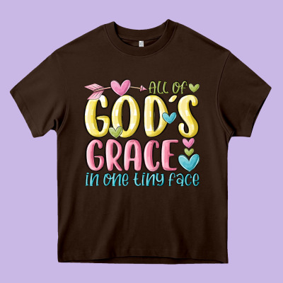 All Of God's Grace In One Tiny Face Heavy Core Tee Designed By Maliassmallbusiness