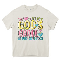 Cream all of god's grace in one tiny face Heavy Core Tee - MaliasSmallBusiness