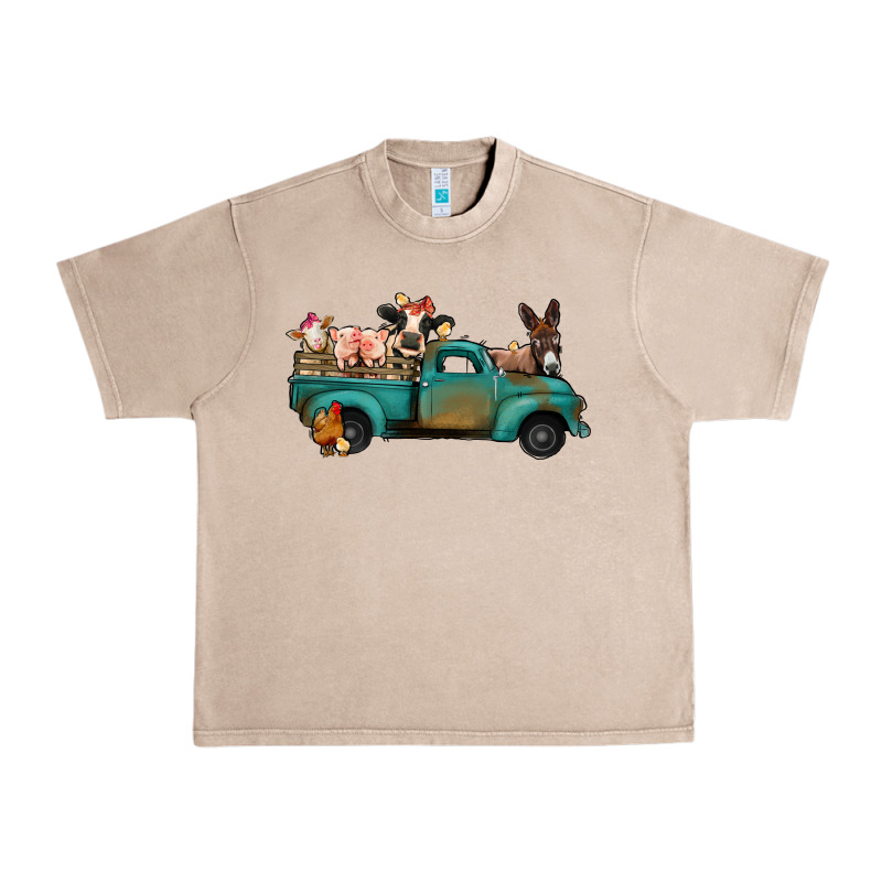 Farm Animals Truck Urban Heavy Tee by Jasminsmagicworld | Teevron