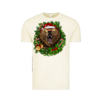 Vintage Arctic christmas bear  wreath Vintage Tee - BarkalooDesign