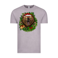 Vintage Zinc christmas bear  wreath Vintage Tee - BarkalooDesign