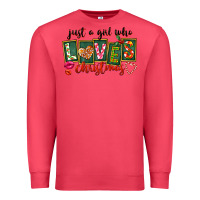 Cardinal Just A Girl Who Loves Christmas Premium Sweatshirt - FaDigitalArtStudio