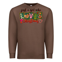 Chestnut Just A Girl Who Loves Christmas Premium Sweatshirt - FaDigitalArtStudio
