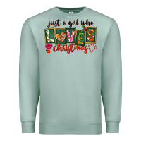 Just A Girl Who Loves Christmas Premium Sweatshirt | Teevron