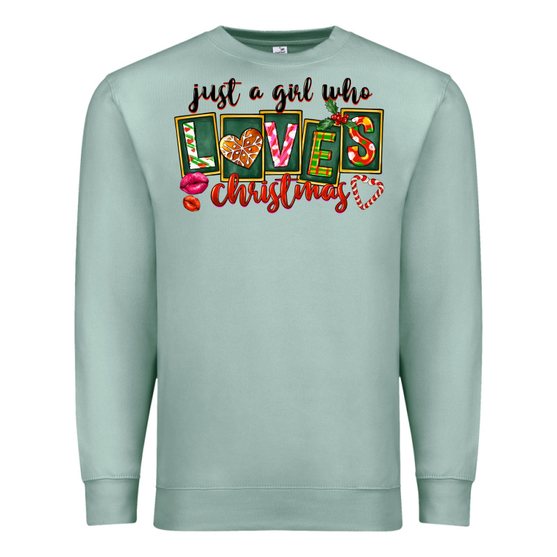 Just A Girl Who Loves Christmas Premium Sweatshirt by FaDigitalArtStudio | Teevron
