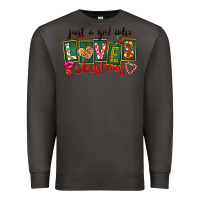 Smoke Just A Girl Who Loves Christmas Premium Sweatshirt - FaDigitalArtStudio