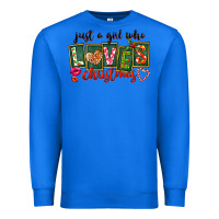 True Royal Just A Girl Who Loves Christmas Premium Sweatshirt - FaDigitalArtStudio