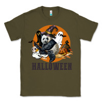 Army Green hallowen panda Classic Tee - LillyAllenDesigns