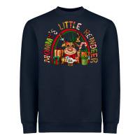 Navy mommys little reindeer christmas Heavyweight Sweatshirt - CowGirlArtShop