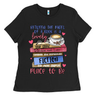 Black between the pages of a book is lovely place to be Ladies Tee - MaliasSmallBusiness