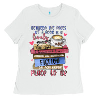 White between the pages of a book is lovely place to be Ladies Tee - MaliasSmallBusiness