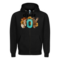 Black Western Choose Joy Zipper Hoodie - FaDigitalArtStudio