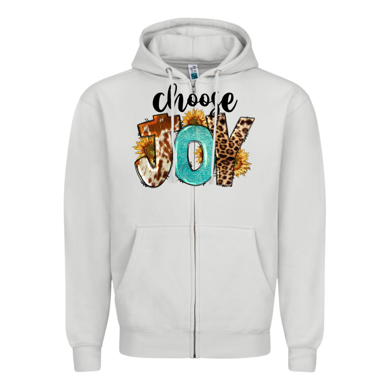 Western Choose Joy Zipper Hoodie by FaDigitalArtStudio | Teevron