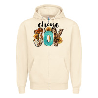 Sandshell Western Choose Joy Zipper Hoodie - FaDigitalArtStudio