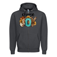 Smoke Western Choose Joy Zipper Hoodie - FaDigitalArtStudio