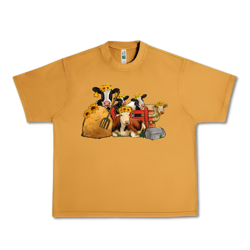 Farm Animals With Sunflower Headbands Urban Heavy Tee by Jasminsmagicworld | Teevron