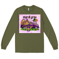 Army Green Mardi Gras with gnomes Long Sleeve Tee - NancyCooperArtShop
