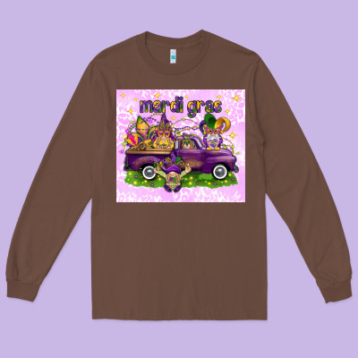 Mardi Gras With Gnomes Long Sleeve Tee Designed By Nancycooperartshop