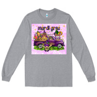 Heather Grey Mardi Gras with gnomes Long Sleeve Tee - NancyCooperArtShop